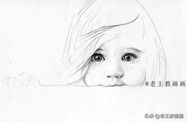 3-6岁儿童画画大全简单漂亮（素描小女孩的使用工具）