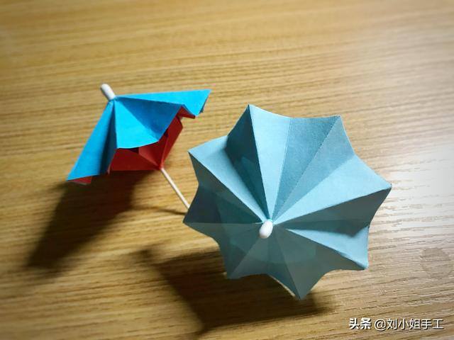 手工小雨伞的简单做法（简单易学的折纸小雨伞）