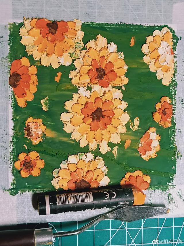 简单又好看的油画棒画（春天的故宫美景，你见过吗？）
