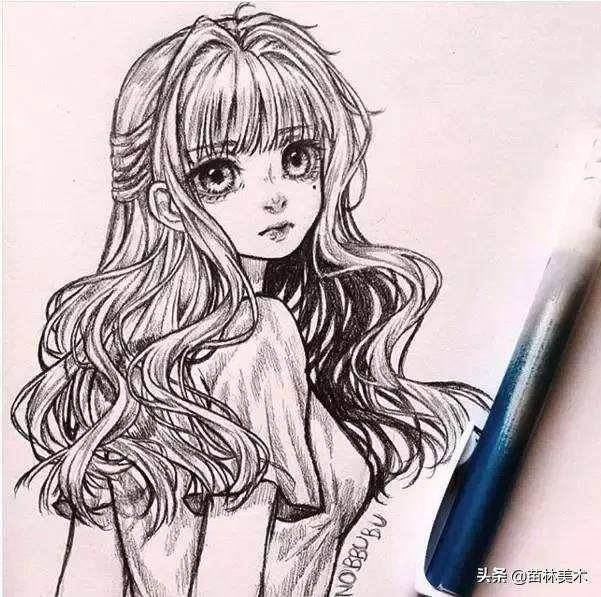 动漫图片绘画（超适合12岁以上学习的素描动漫人物）