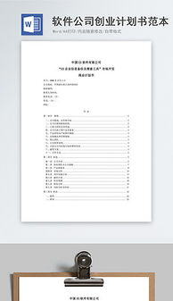 软件创业计划书