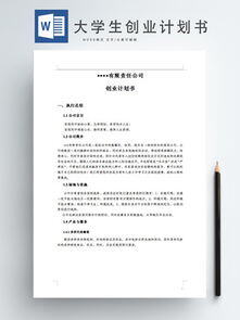 刺绣大学生创业计划书