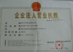 营业执照一般项目