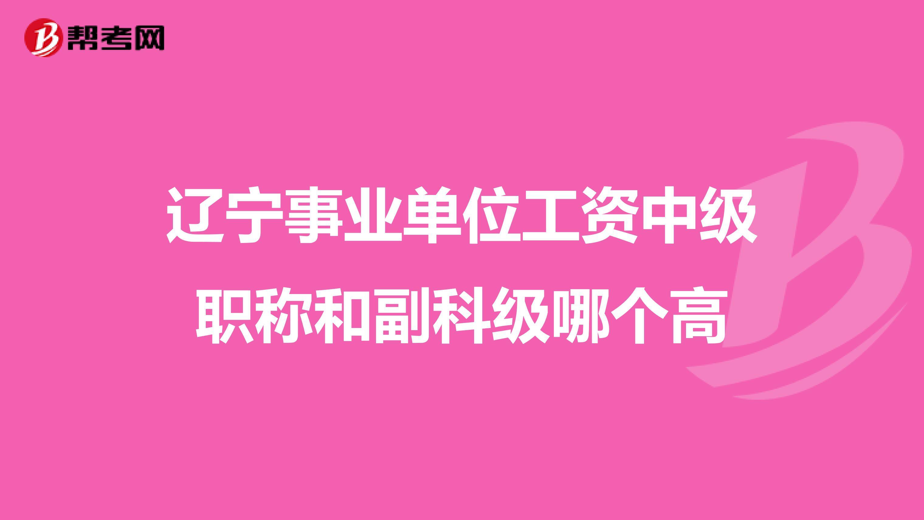 事业单位副科级是什么级别