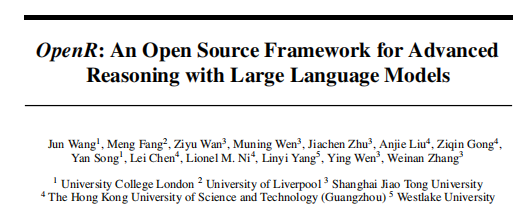 揭秘 OpenR：首个类 o1 开源推理框架，增强大型语言模型复杂推理能力