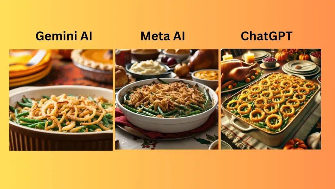ChatGPT vs Gemini vs Meta AI：感恩节 AI 图像生成器大比拼
