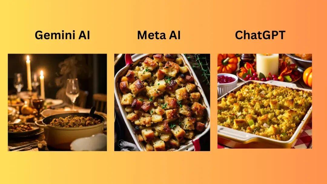 ChatGPT vs Gemini vs Meta AI：感恩节 AI 图像生成器大比拼