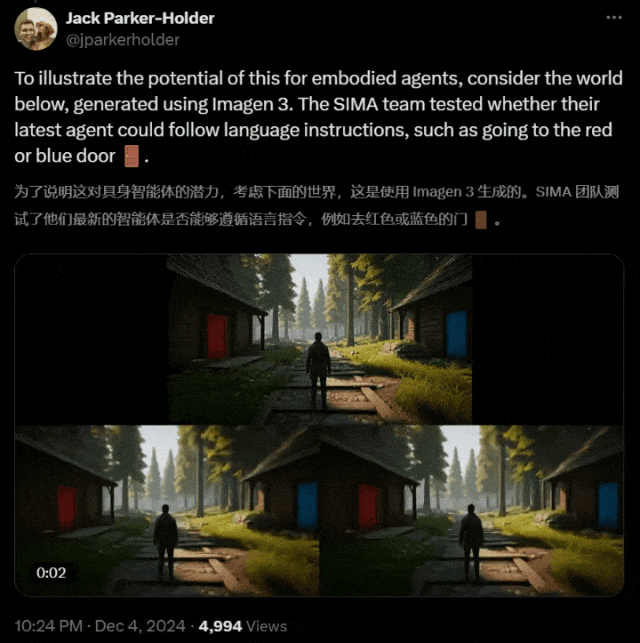 Genie 2：谷歌DeepMind的新一代大型世界模型（未来游戏方向？）