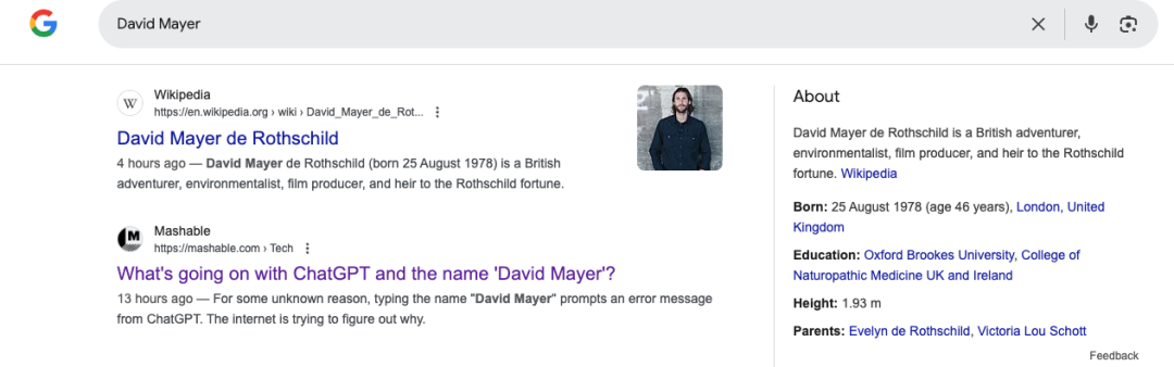 搞崩 ChatGPT 的一个神秘名字，David Mayer 究竟是谁？