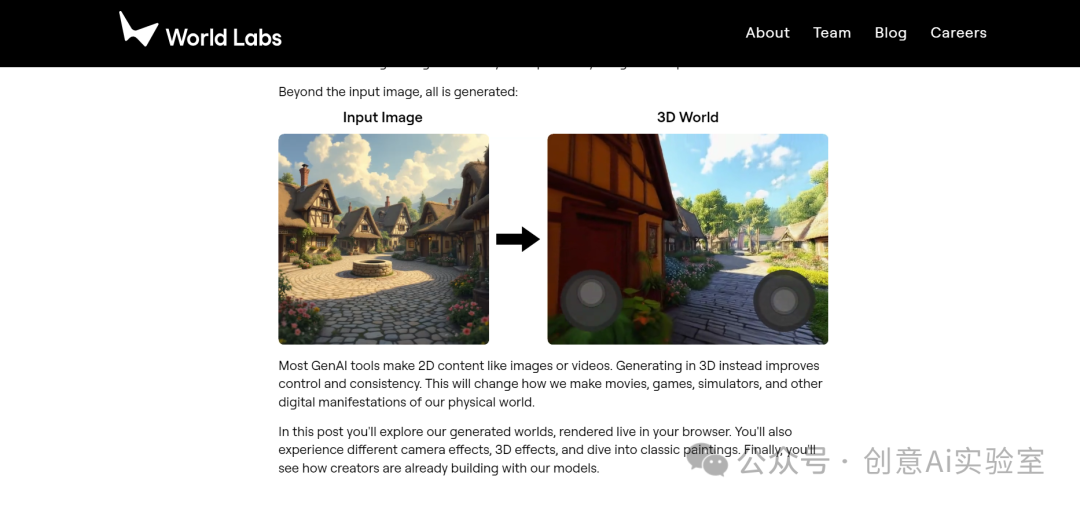 Worldlabs 单图生成可交互3D世界AI系统